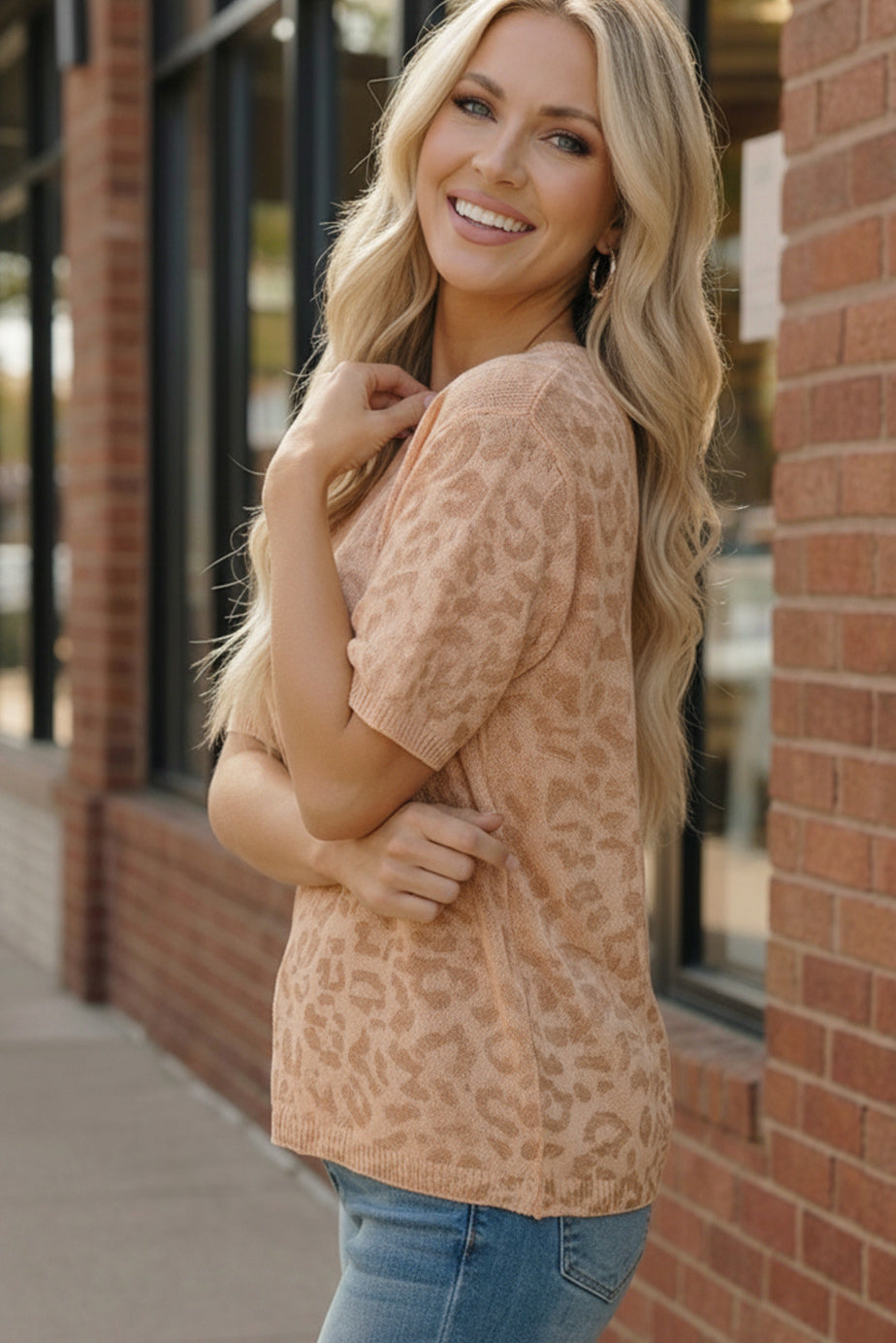 Blush Safari Knit Tee