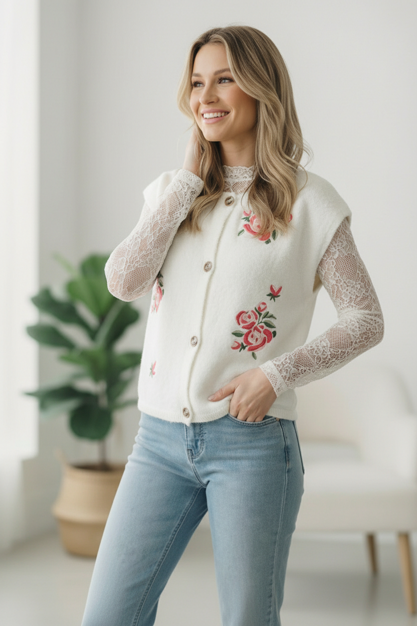 Rose Garden Knit Vest