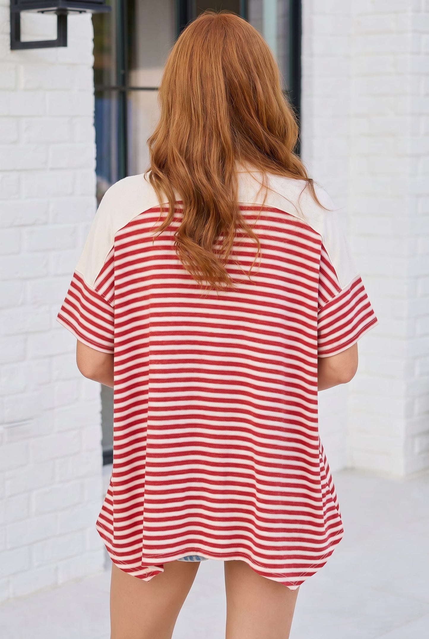 Shark Bite Color Block Top