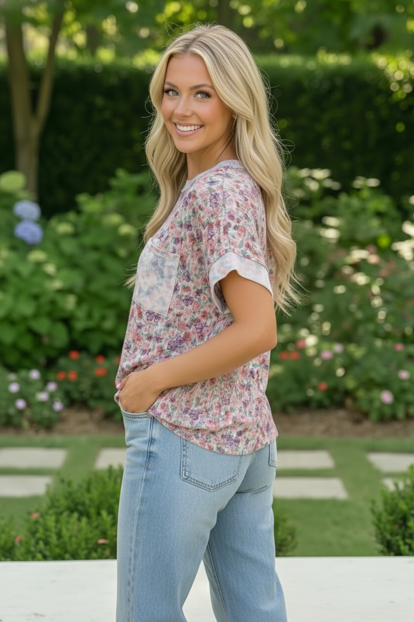 Patchwork Dreams Short Sleeve Top