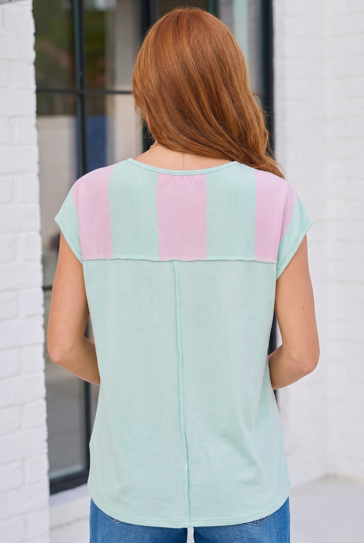 Bubblegum Stripe Relaxed Top